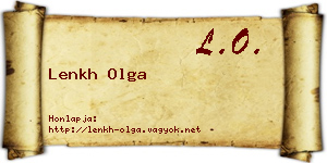 Lenkh Olga névjegykártya
